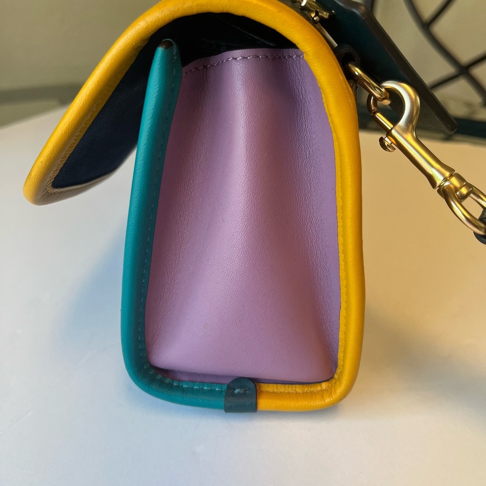 Coach Signature Colorblock Small Top Handle Bag in Multicolor. - Picture 7 of 14